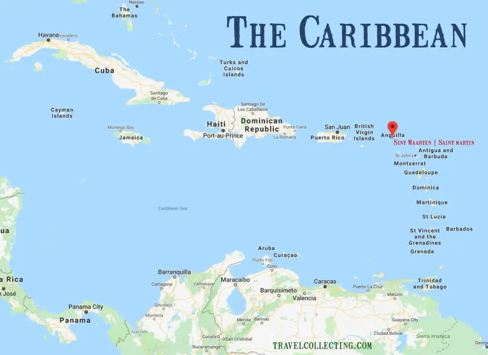 Caribbean map