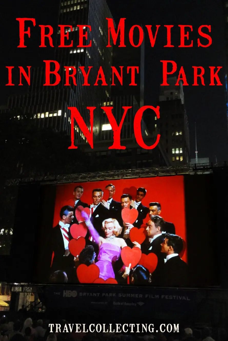 NYC Bryant Park movies