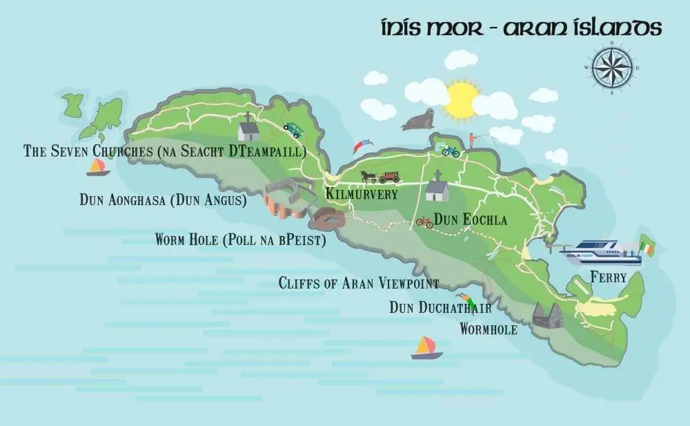 Aran Islands Map 