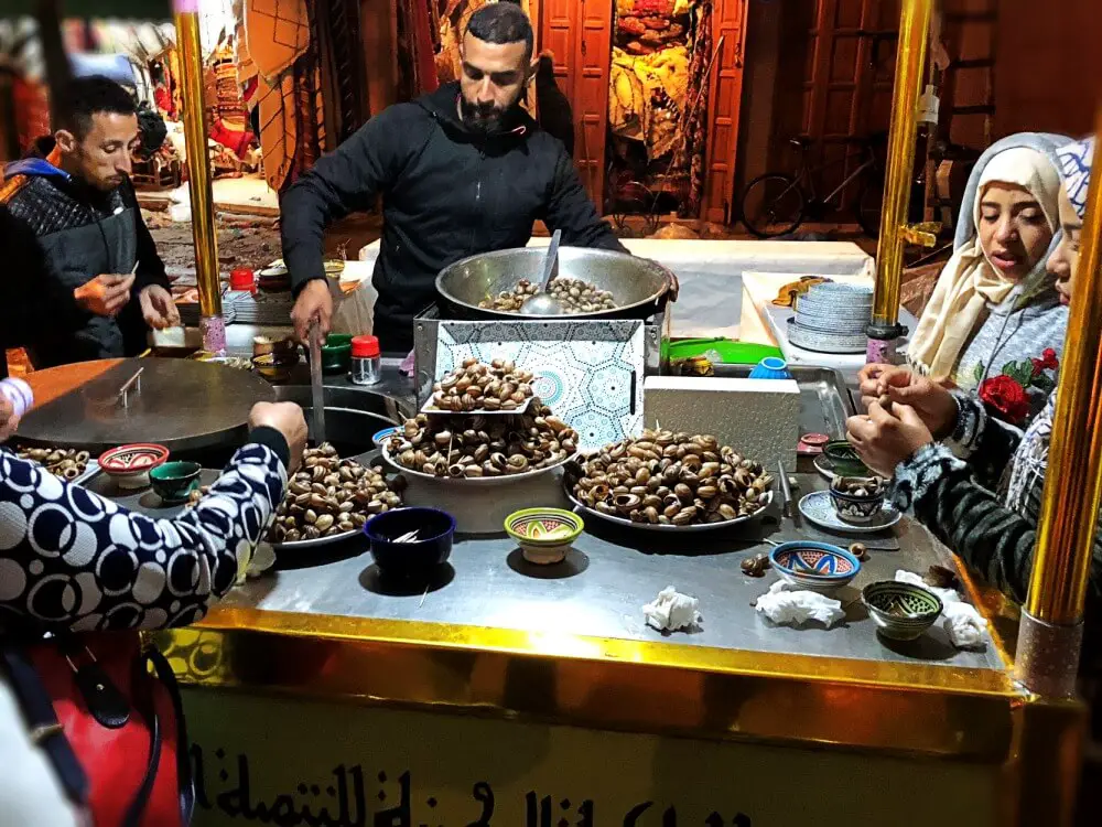 Food tour Marrakech babbouche snail soup
