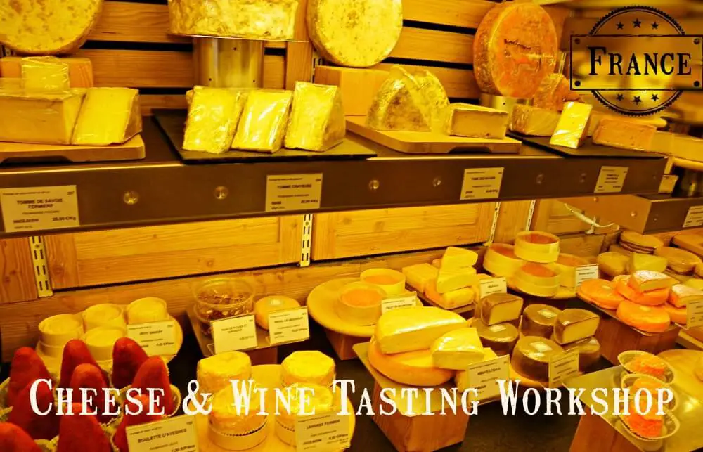 Cheese and wine tasting workshop paris