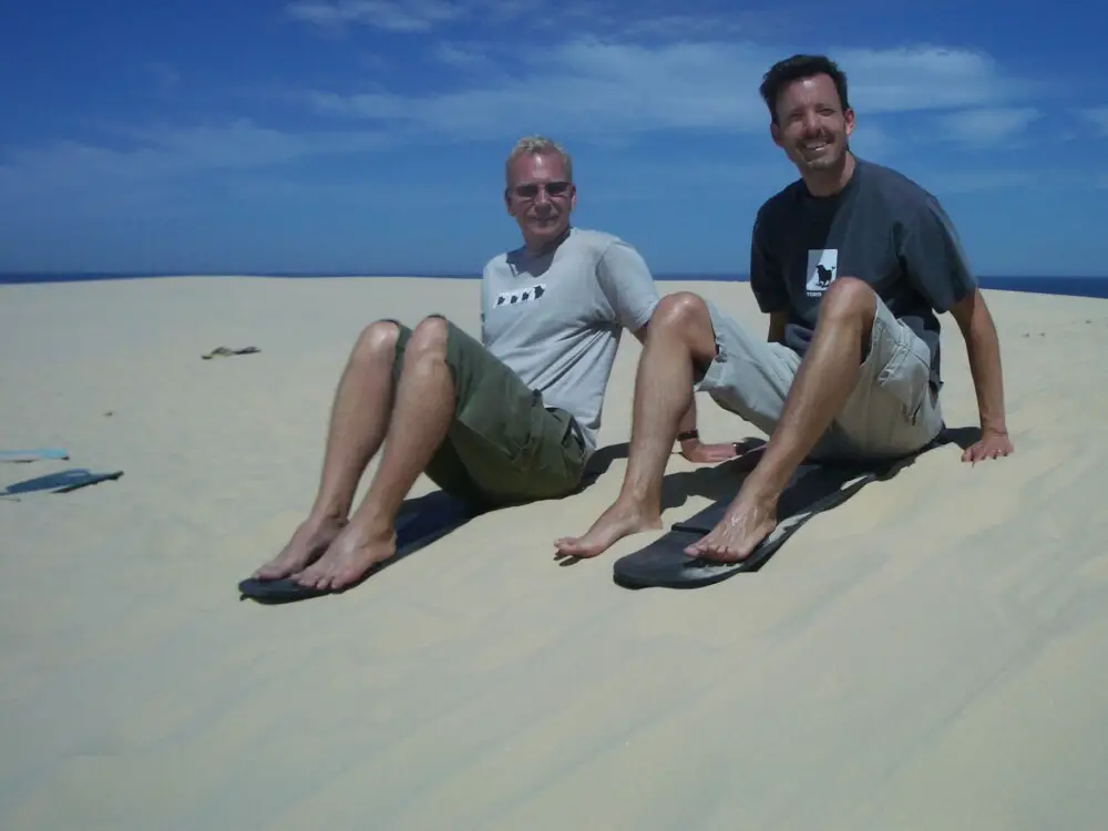 sand tobogganing in Australia