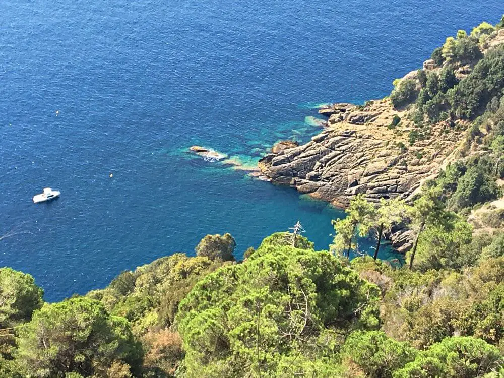 Mediterranean on hike from portofino to san fruttuoso