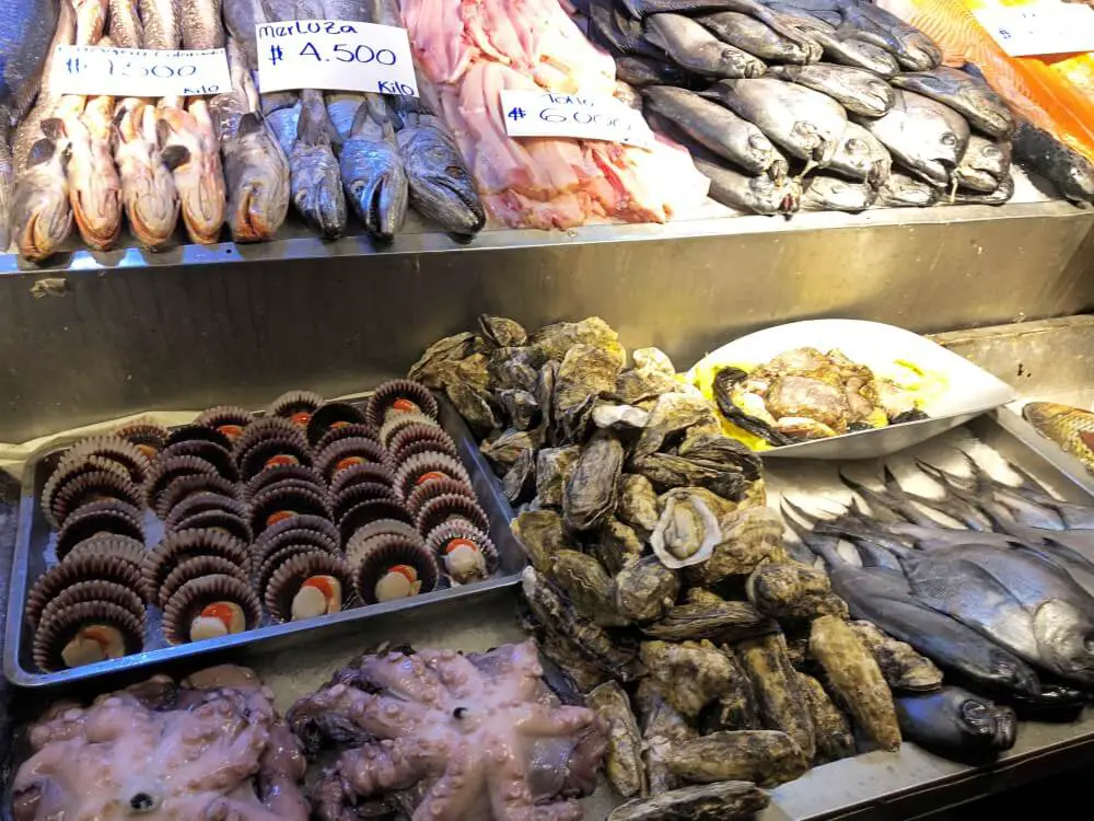 Santiago food tour Central Market seafood