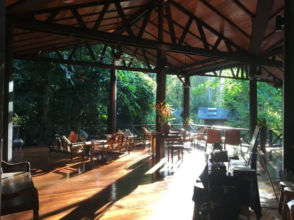 Borneo Rainforest Lodge lobby lounge