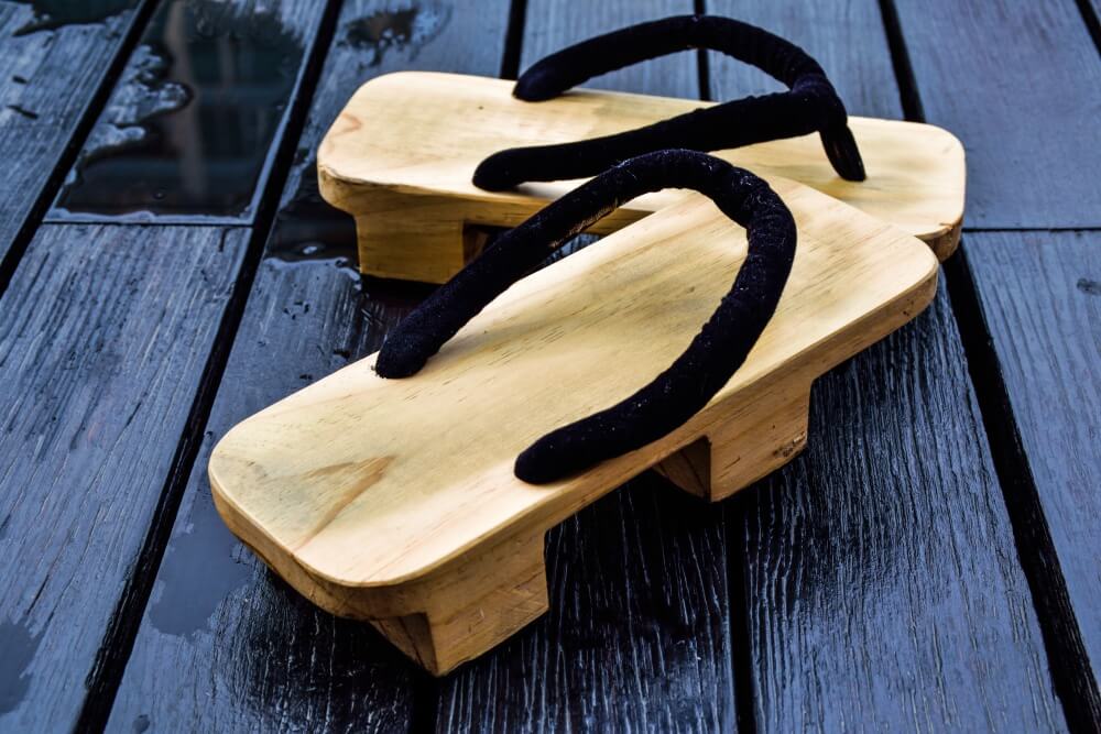 wooden japanese slippers
