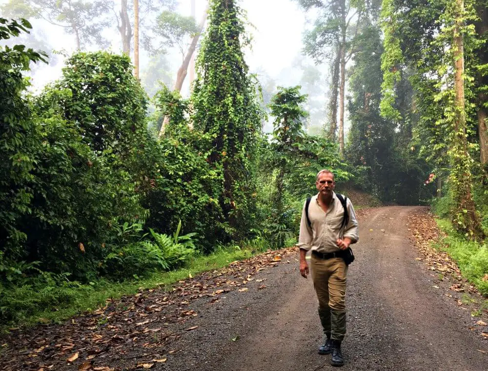 Me Danum Valley Borneo hiking in mist