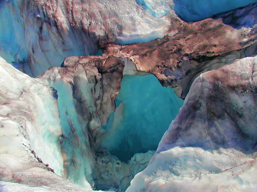 Glacier crevice