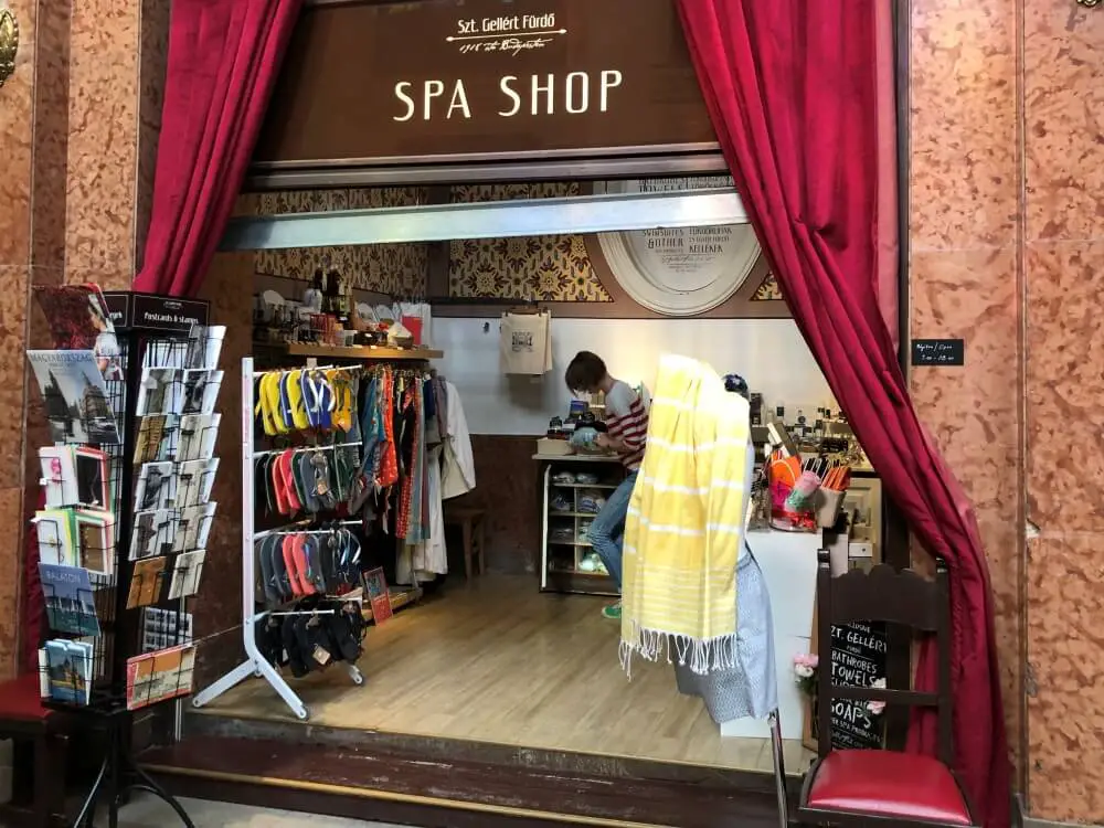 Budapest baths Gellert Spa shop