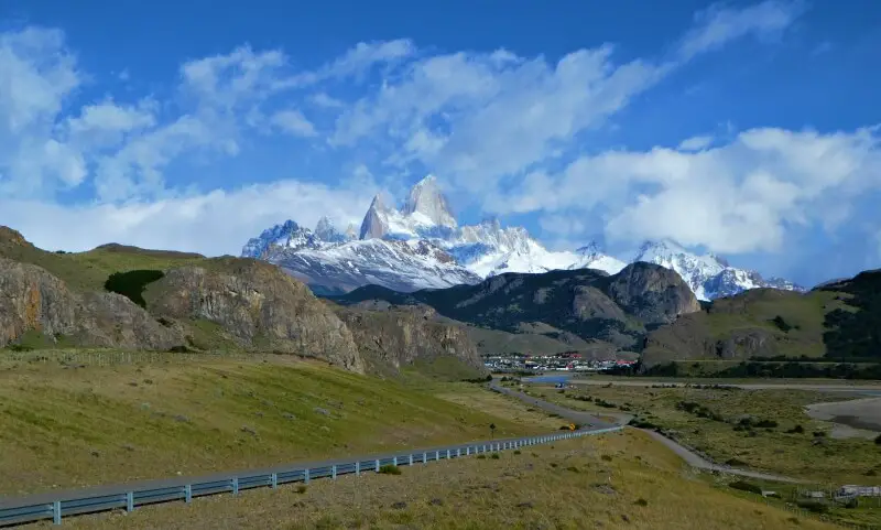 El Chalten approach by road Patagonia