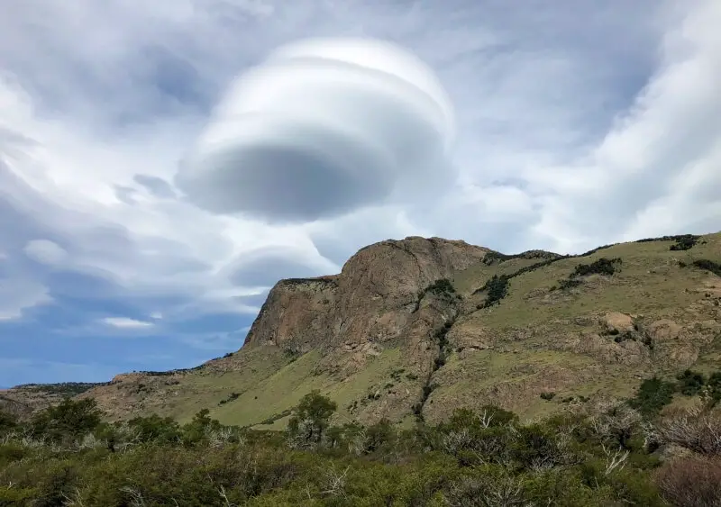 4-5 km looking back to start of laguna torre trail funky cloud formation patagonia