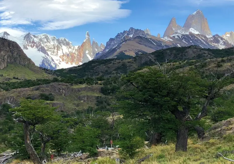 0-1 km View of Cerro Torre and Fitzroy from Mirador Margarita