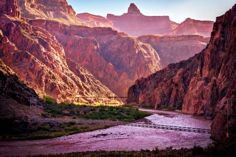Guide to Making Reservations for Phantom Ranch, Grand Canyon 10 Phantom Ranch Colorado River crossing bottom of Greand Canyon