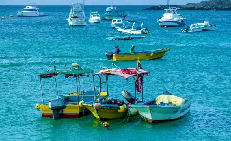 Small boats for day trips Galapagos Islands