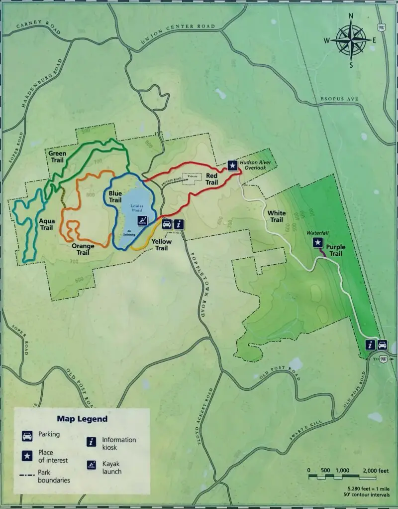 Shaupeneak Ridge trail map