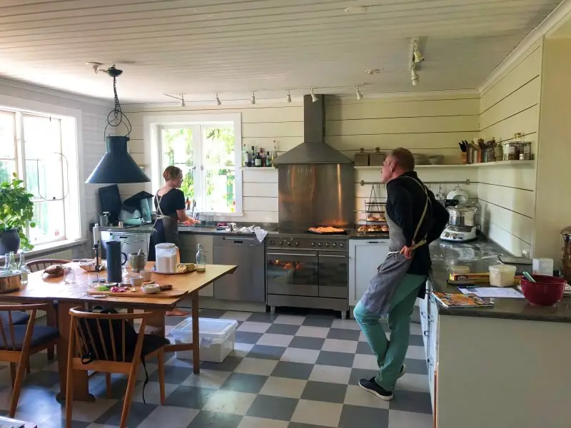 Kitchen at Vaxholms Bed and Breakfast