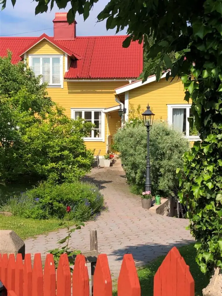 Adorable houses in Vaxholm Sweden