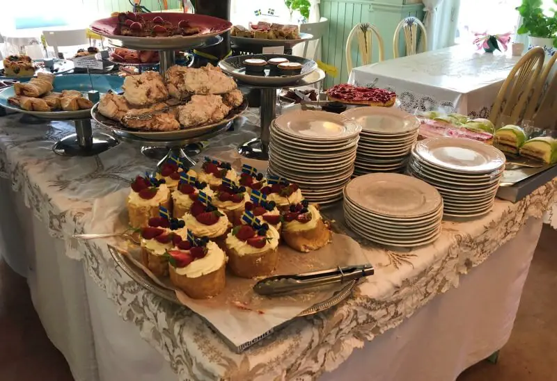 Dessert Smorgasbord at Hembydsgård Café Vaxholm Sweden