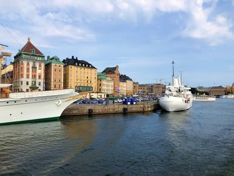 Sailing through Stockholm on the ferry to Vaxholm