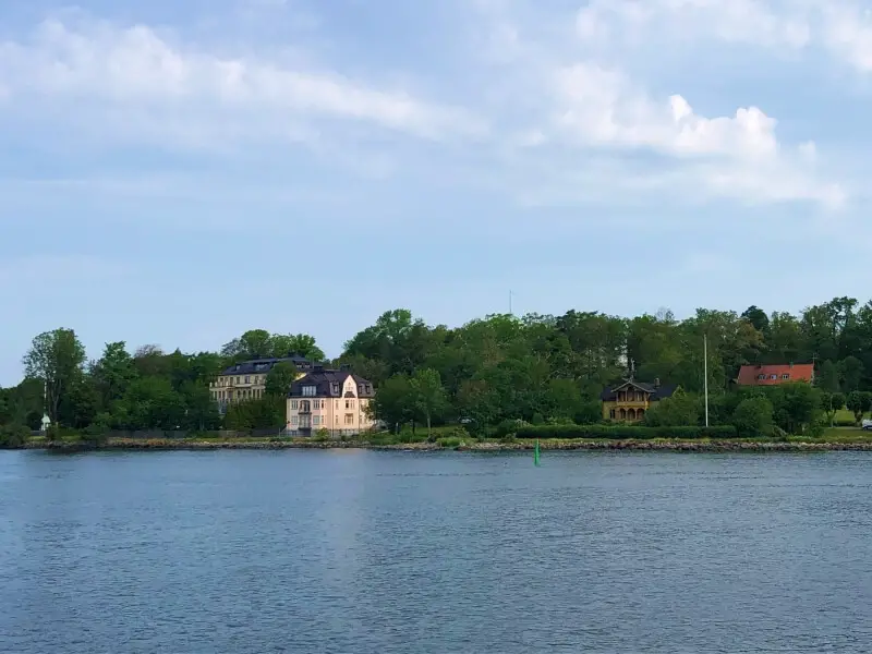 Djurgarden seen from the Stockholm to Vaxhom ferry