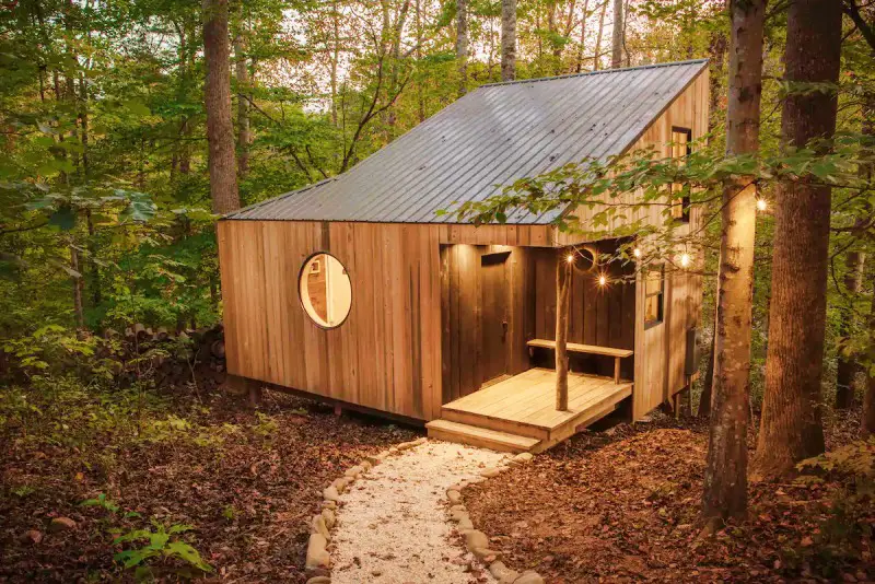 The Nook – handcrafted modern eco cabin near Asheville in the Blue Ridge Mountains