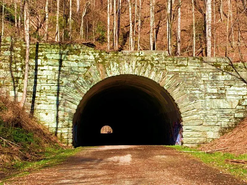 tunnel on the road to nowhere blue ridge mountains
