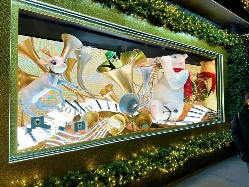 Holiday windows at Macys in Herald Square NYC
